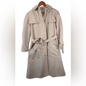 Misty Harbor Any Weather Trench Coat Women Size 4 With Wool Liner Beige